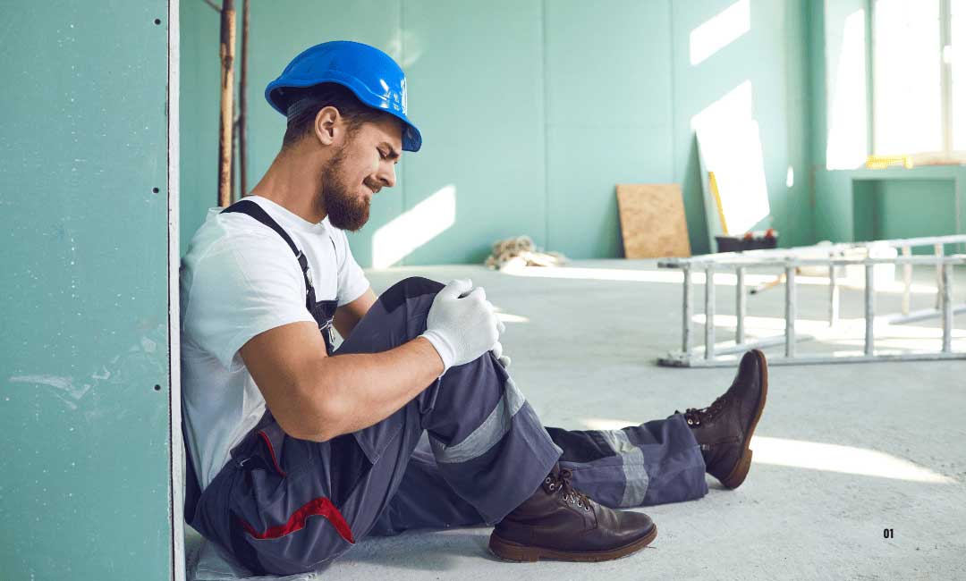 Fort Lauderdale Construction Accidents Worker on Floor Next to toppled ladder