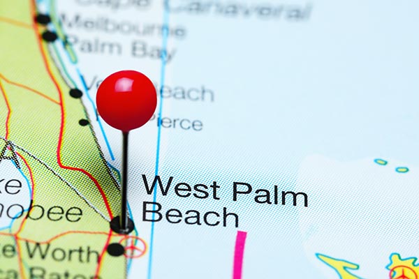 map pinned west palm beach florida