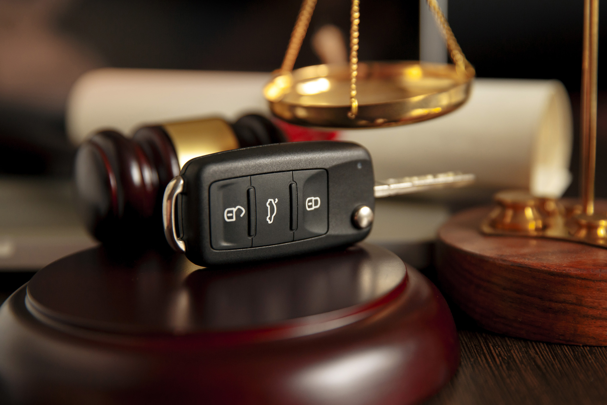 car accident trial concept