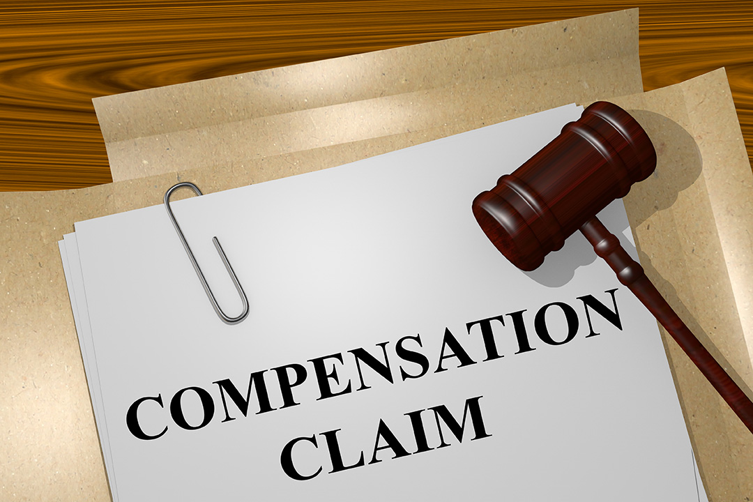 compensation claim with legal mallet