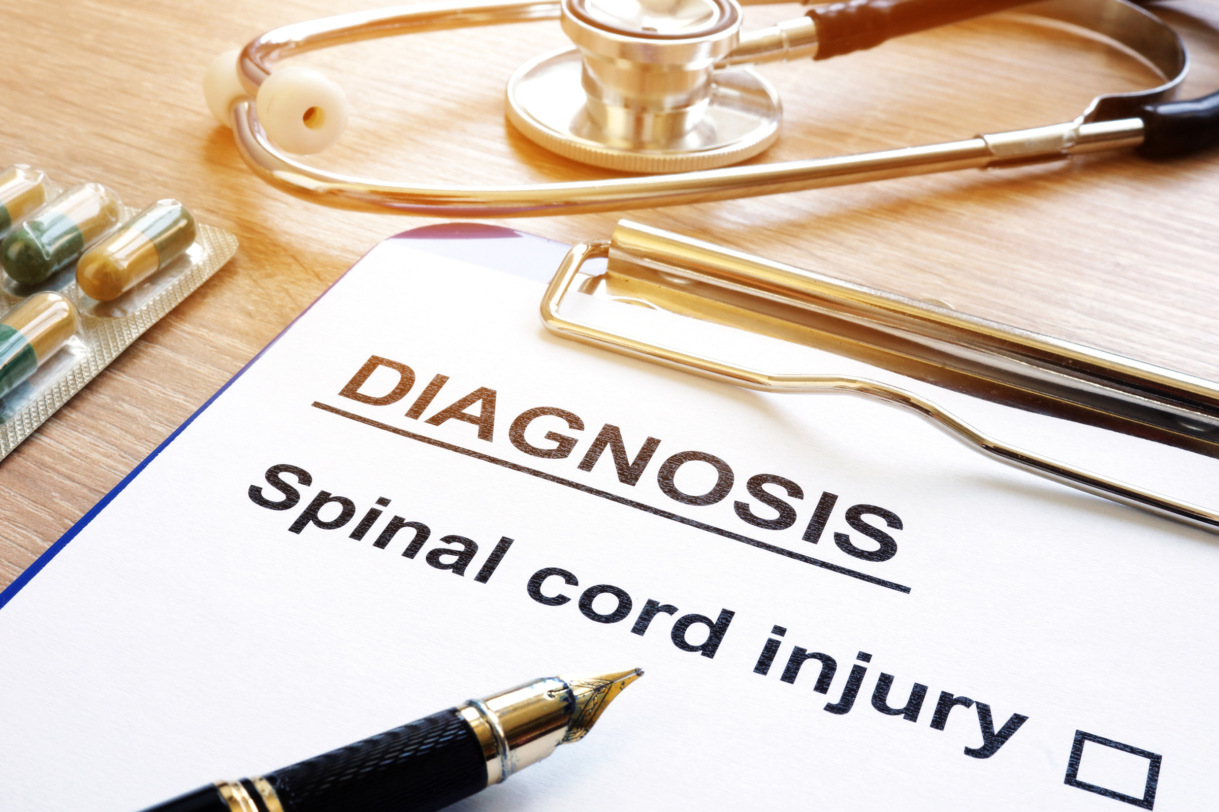 represntation of medical diagnosis spinal cord injury