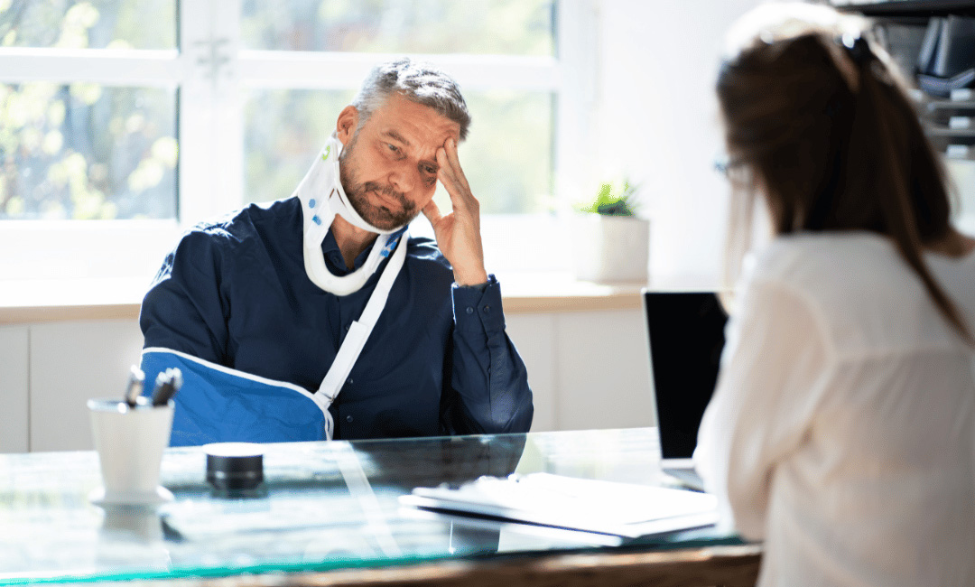 injured man talkinig to west palm beach attorney