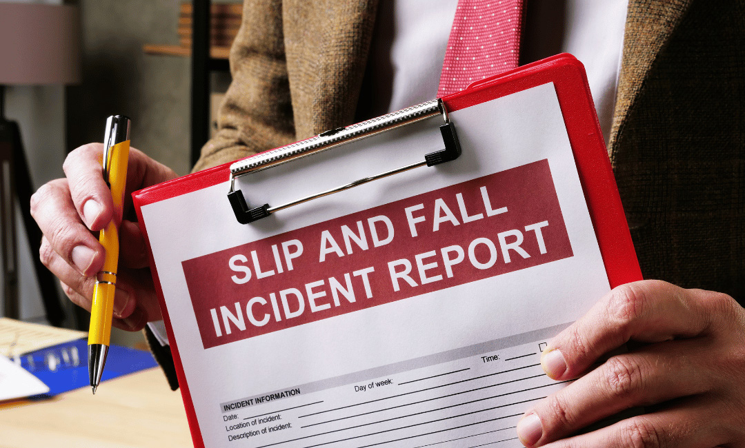 slip and fall incident report concept