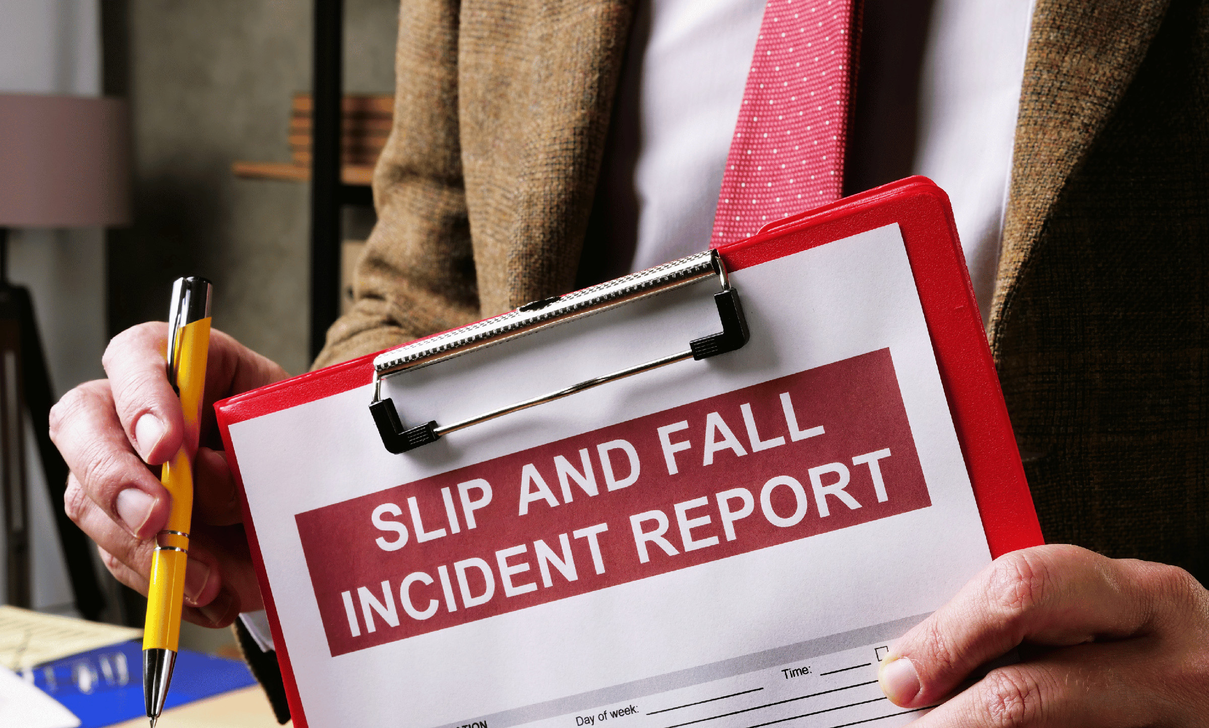 slip and fall incidnet report