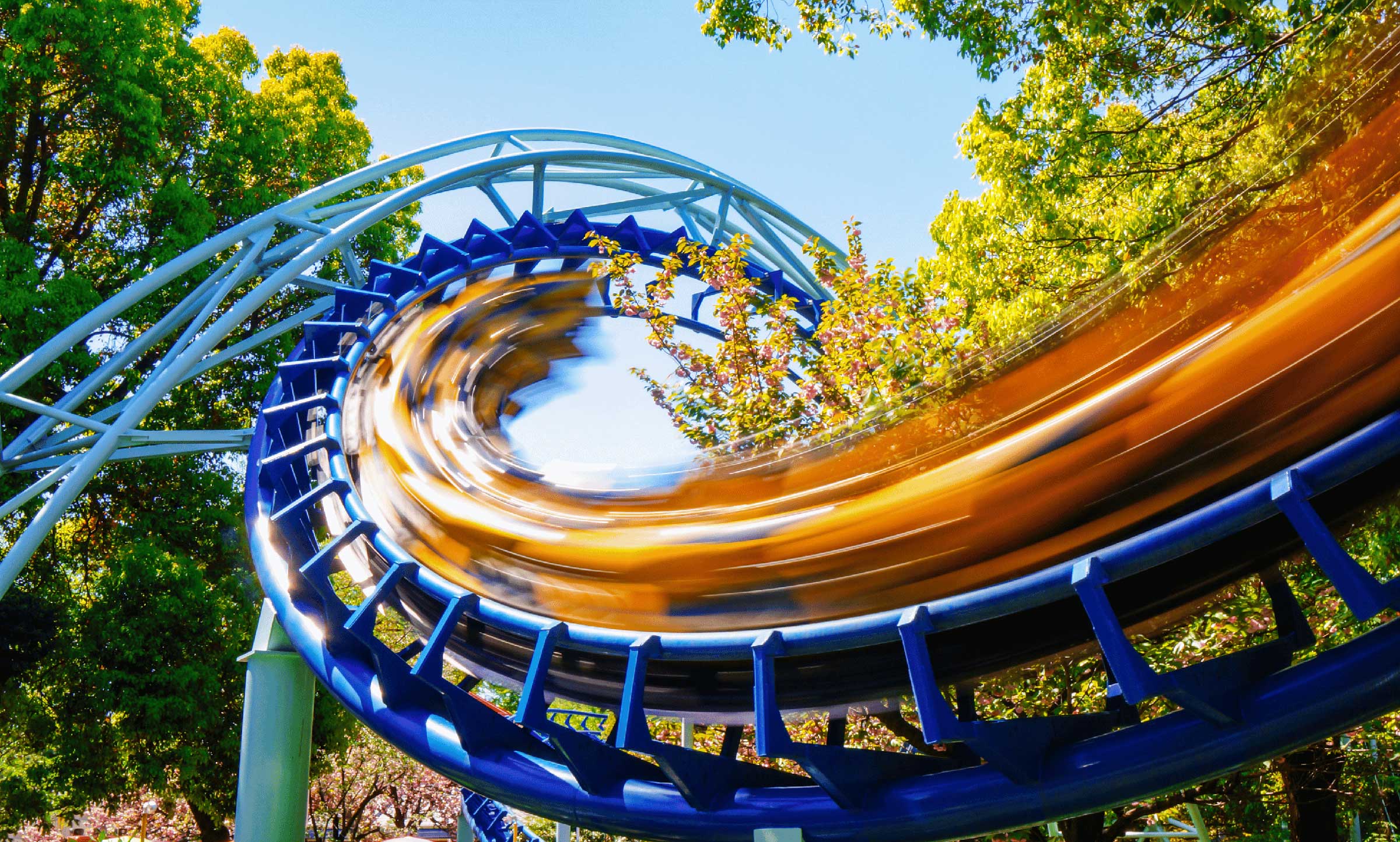 west palm beach speeding roller coaster at amusement park