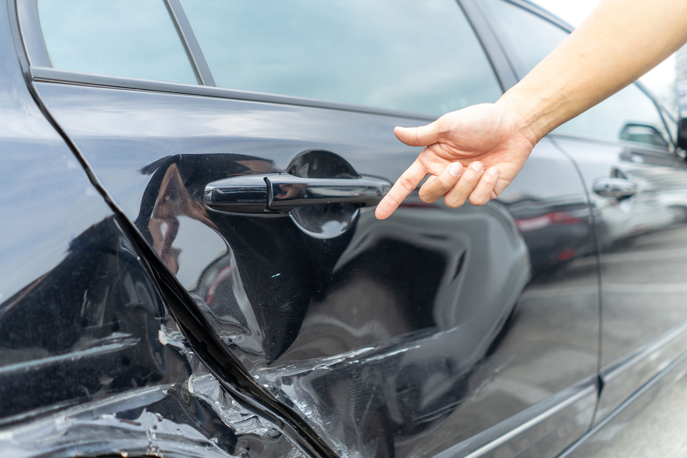 damage from hit and run car accident