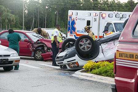 roll over car accident