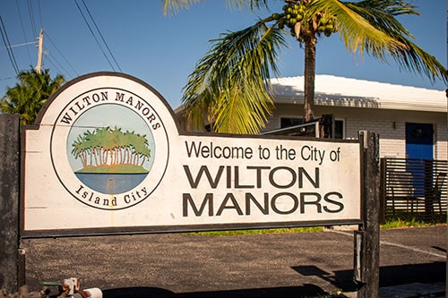Wilton Manors welcome sign