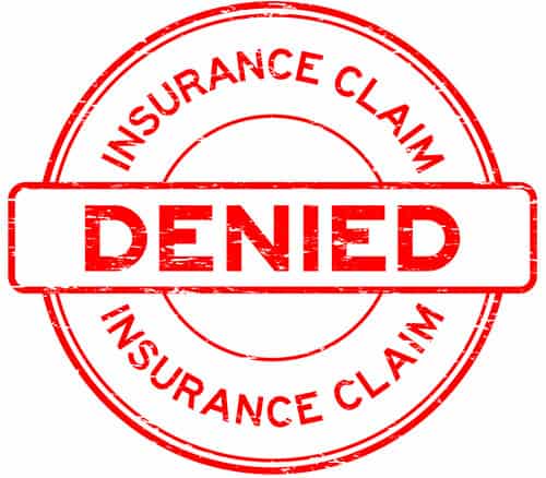 red insurance claim denied stamp