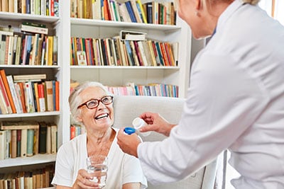 Nursing home nurse gives patient medication but is it the right medication