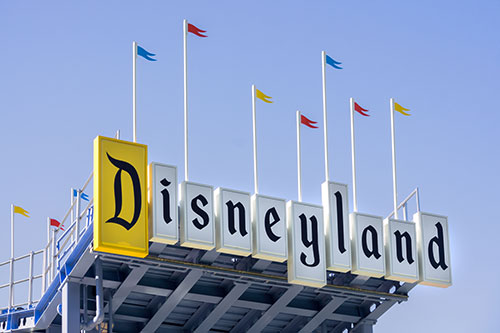 Disneyland entrance sign