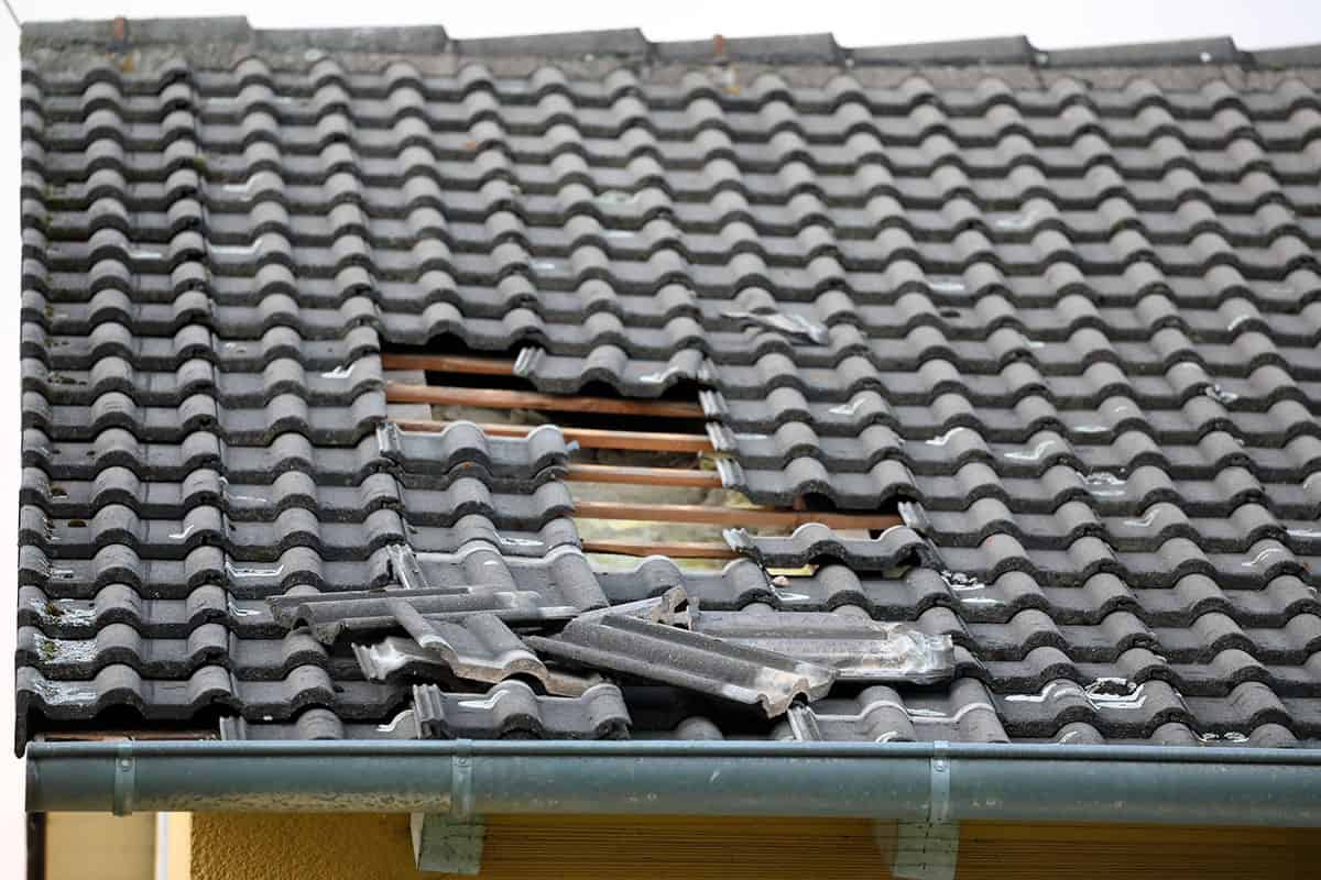 roof damage caused by storm