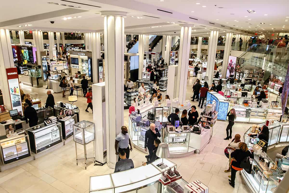 cosmetic floor of macys department store