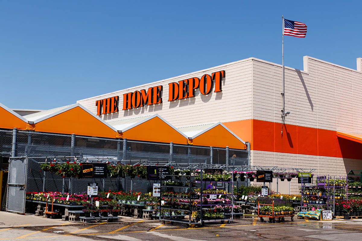 home depot store with garden center