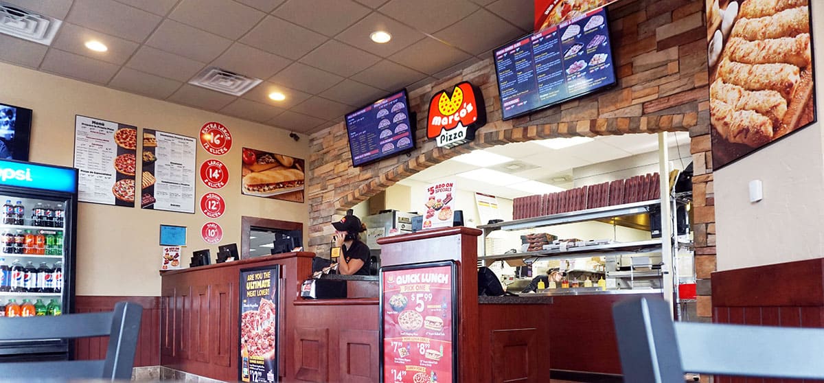 marcos pizza restaurant inside view