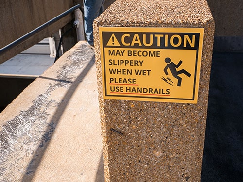 Slippery When Wet caution sign