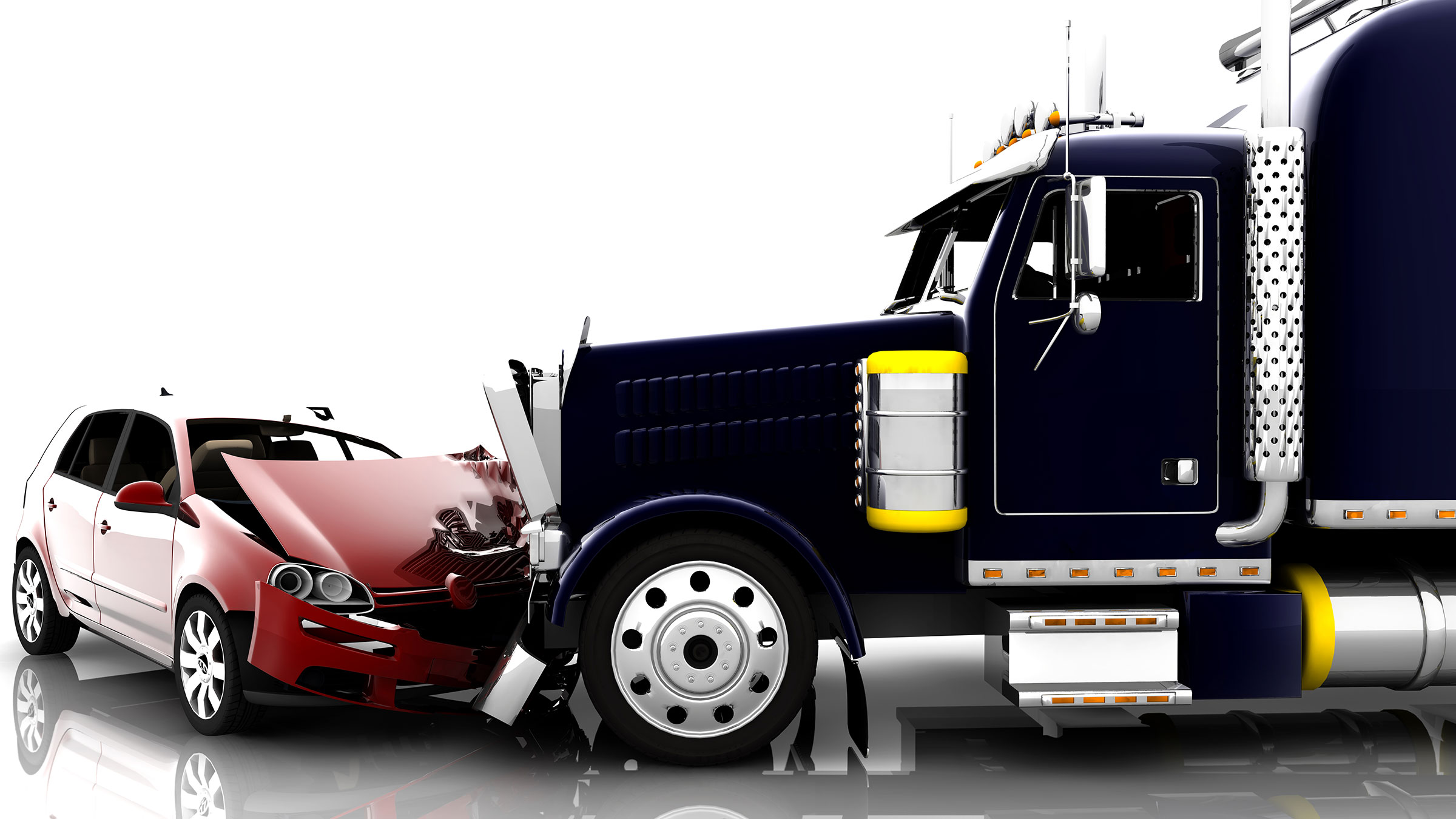 Tractor-trailer truck and car accident