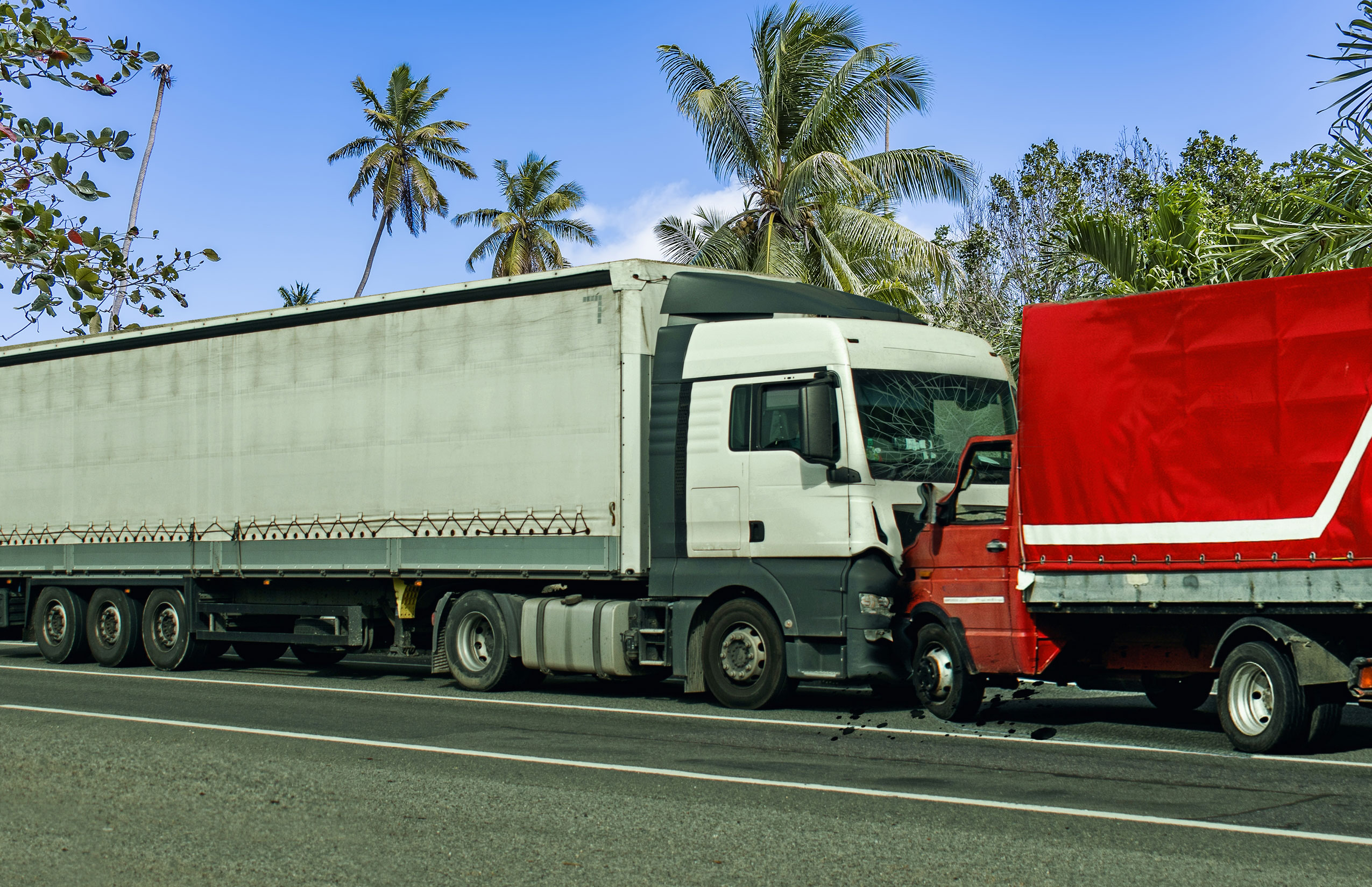 west palm beach truck accident head on collision