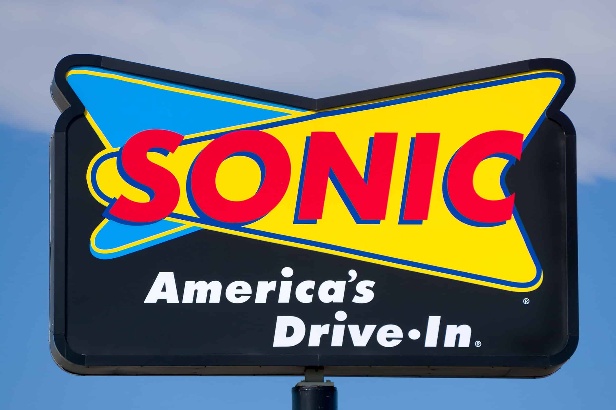 sonic drive in roadside sign